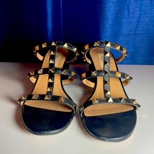 Valentino rock stud sandal with block heel!